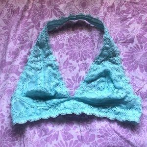 Free People | Teal Halter Bralette (Large)